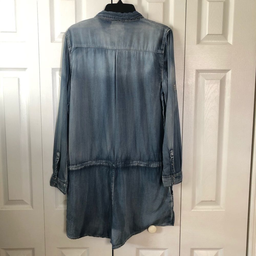 JUSTFAB Chambray Shirt Jumpsuit L - Picture 5 of 8